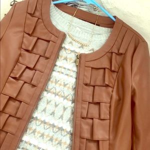 Like new camel leather jacket